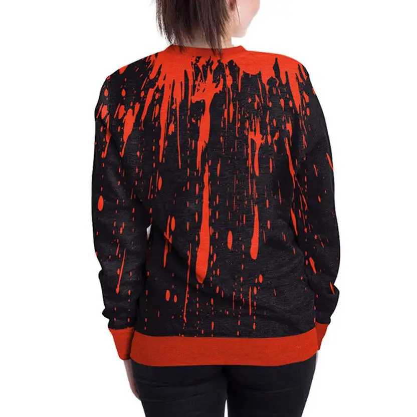 Женская толстовка с капюшоном CHAMSGEND пуловер длинным рукавом и 3D принтом в виде