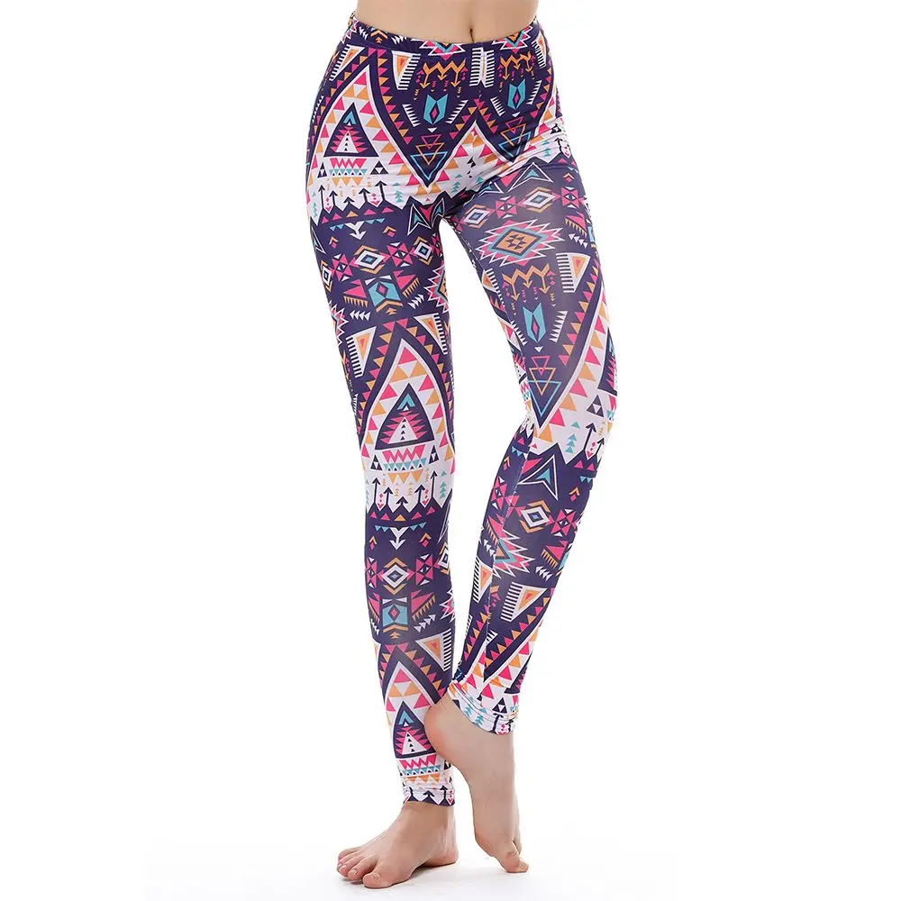 womens leggins Бренд KYKU, леггинсы с рисунком единорога, женские леггинсы, Леггинсы для фитнеса, сексуальные, высокая талия, пуш-ап, блестящие, с 3d принтом, радужные штаны, звезда, кошка, Пончики - Цвет: womens leggins