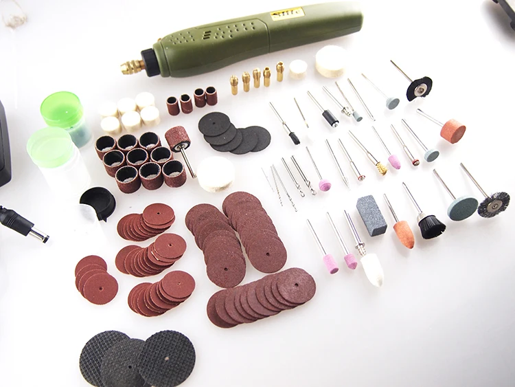 SLITE Мини Электрическая Дрель с 105 шт. набором шлифовальных насадок Мультифункциональный Гравировальный Инструмент набор 18000об/мин.