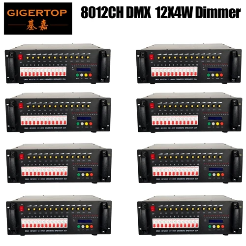 8 8012CH DMX 12CH X 4KW цифровые диммеры система управления освещением 1602 ЖК-дисплей 12 петля воздушного охлаждения AC100V-220V - Цвет: 8