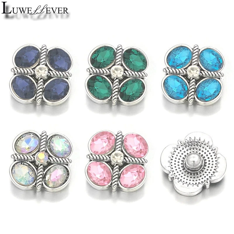 

Модный компонент w185 Кристалл 3D 18 мм металлическая кнопка для браслета ожерелья Сменные ювелирные изделия женские аксессуары фурнитура