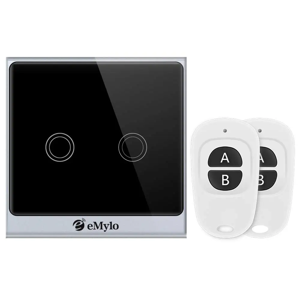 EMylo умный настенный выключатель света WiFi RF сенсорный контроль 220 В 2Ch таймер