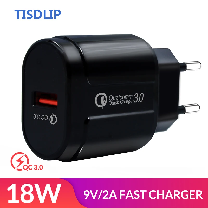 USB зарядное устройство для мобильного телефона TISDLIP настенная Быстрая зарядка 3 0
