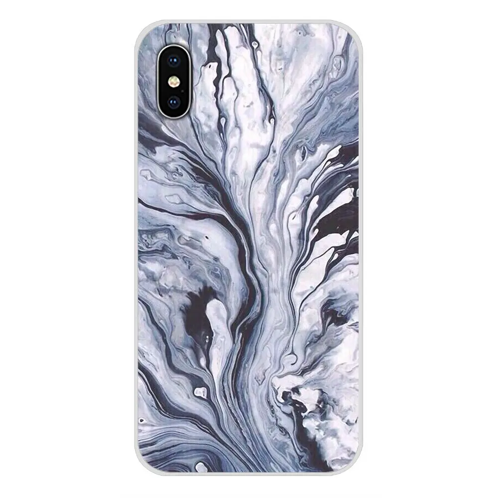 Silicone Phone Shell Case Black and white watercolor textures For Samsung Galaxy A3 A5 A7 A9 A8 Star A6 Plus 2018 2015 2016 2017 | Мобильные