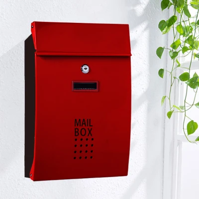 Красный Почтовая коробка Buzon Correo Cassetta Postale Skrzynka Na Listy Letter Box Briefkasten Boite Aux Lettres Decoracion Jardin Exterior - Цвет: Красный