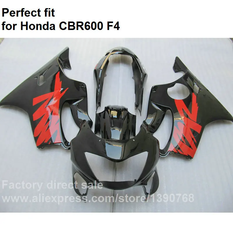 Бесплатный комплект обтекателей на заказ для Honda CBR 600 F4 1999 2000 красные черные