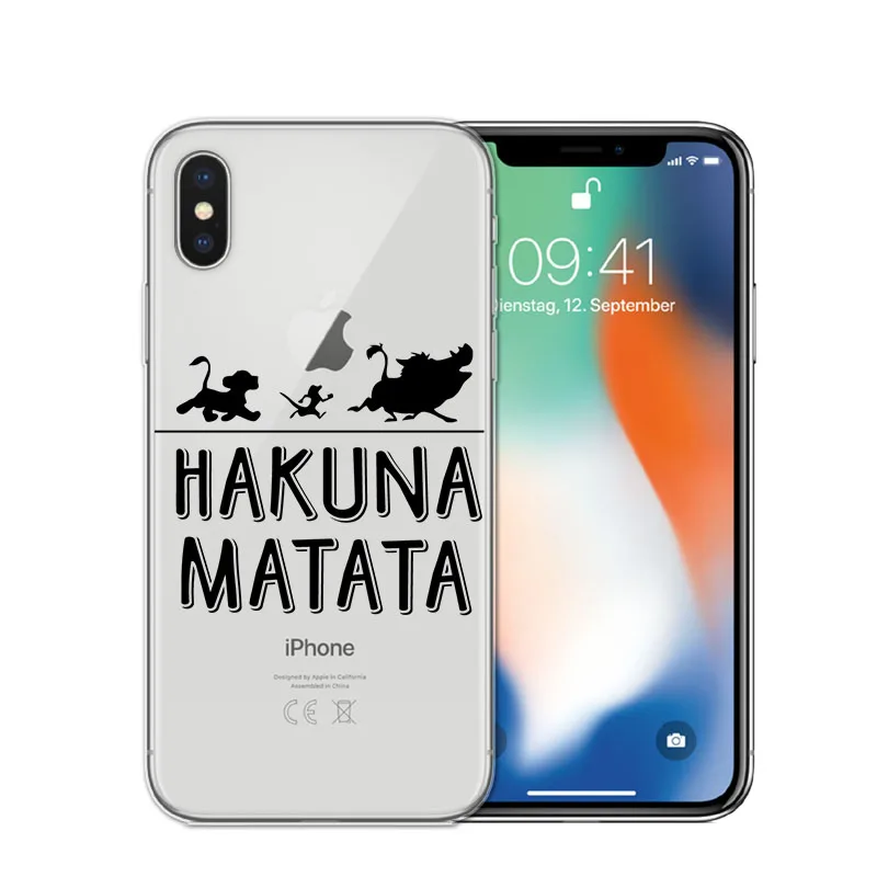 FUNNYRUI для iPhone 6S 5S SE 8 Plus X 7 XS Max Мягкий ТПУ силиконовый чехол Fundas Coque Король Лев Pumba Hakuna