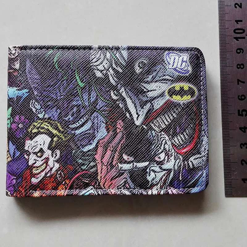 2018 DC Comics Бэтмен Джокер логотип персонажа кошельки фиолетовый 12 см кожа W132|logo