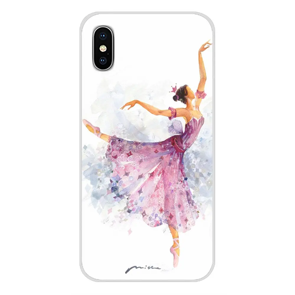 Прозрачные мягкие чехлы для балерины девочек Samsung Galaxy S3 S4 S5 Mini S6 S7 Edge S8 S9 S10 Lite Plus Note