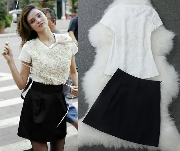 Бесплатная доставка миранда керр сексуальное с бантом аппликации женская белое