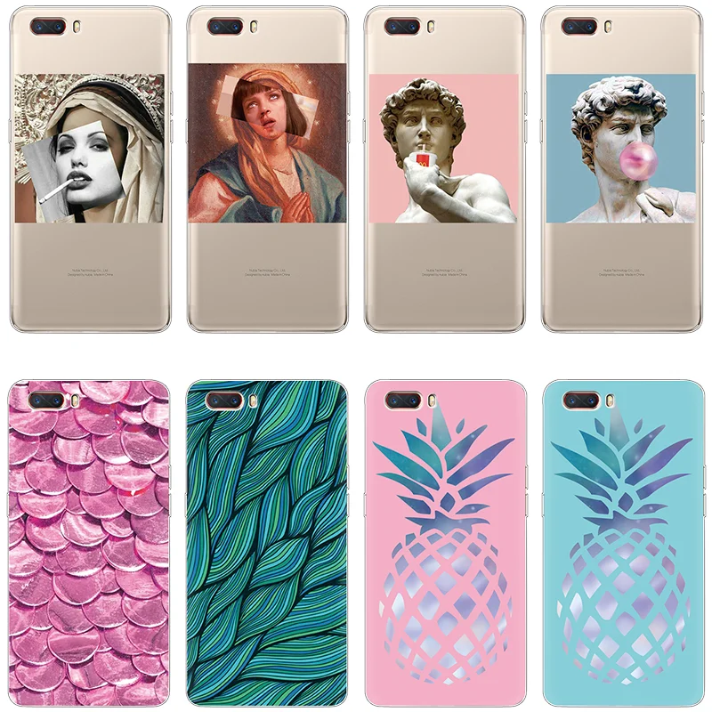 ТПУ Мягкий Прозрачный чехол для Coque zte Blade A6 A610 V8 V9 Z10 Z17 Mini чехол для zte Nubia M2 Lite ананас Ретро арт Fundas чехол s