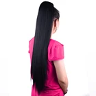 75 см 30 дюймов супер длинный Яки прямой парик на шнурке для конского хвоста накладной шиньон конский хвост Синтетический зажим для наращивания волос