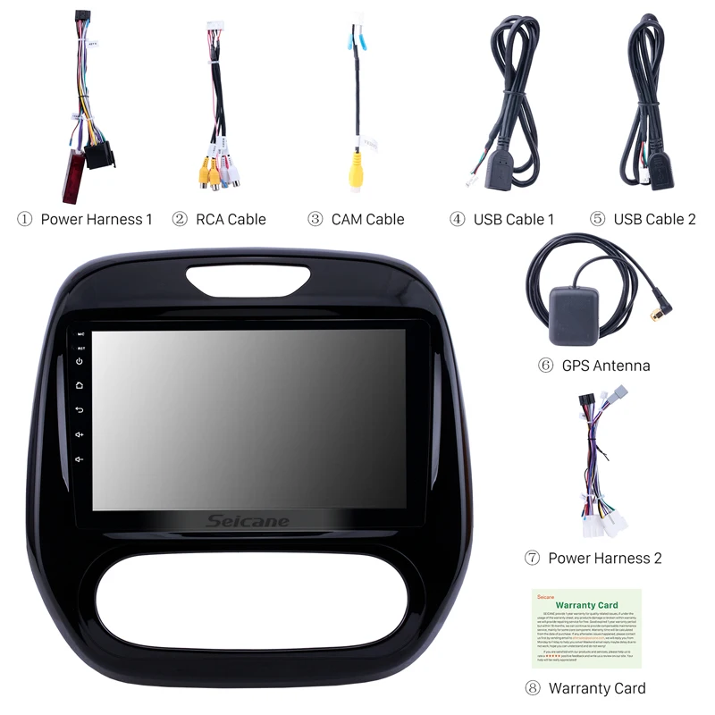 Seicane Android 2DIN Автомагнитола радио аудио gps мультимедийный плеер для Renault Captur CLIO samsung QM3 Руководство A/C 2011