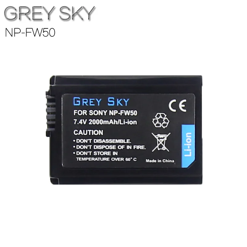 1 battery 2 шт. 2000 мА/ч, NP-FW50 NP FW50 Батарея+ ЖК-дисплей Зарядное устройство для sony NEX-7 NEX-5N NEX-5R NEX-F3 NEX-3D Alpha a5000 a6000 L10 - Цвет: 1 battery