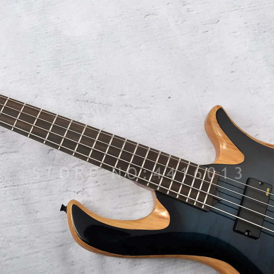 Высокое качество заводской заказ Mayones бас 4 струны с пылающим кленовым золой корпус для электрической бас-гитары с пепельным корпусом музыкальный инструмент магазин
