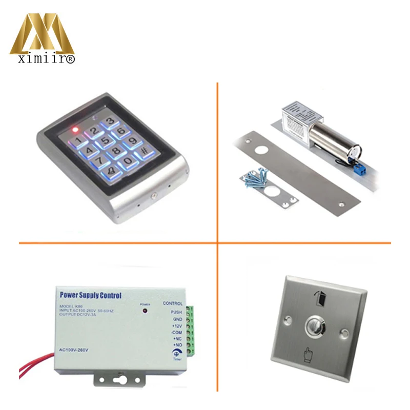 

IP68 Waterproof Standalone RFID Card Reader Smart Access Controller M03 With Power Supply/Touch Exit Button Controller
