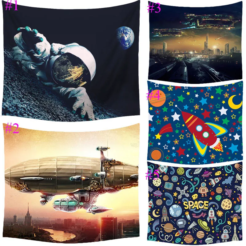 

Future Technology exploration Cartoon Pattern Tapestry Beach Throw Yoga Rug Wall Hanging Gobelin Modern Home Decor Craft