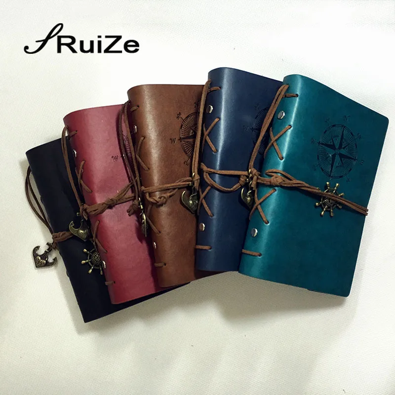 RuiZe записная книжка из искусственной кожи A6 чистая крафт бумага дневник для