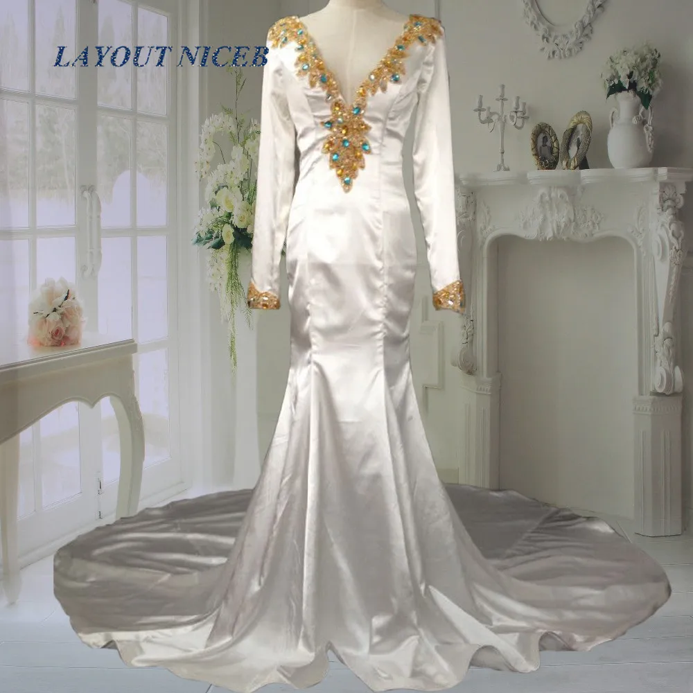 Сексуальные Глубокий v образный вырез золотые бисерные вечерние платья со