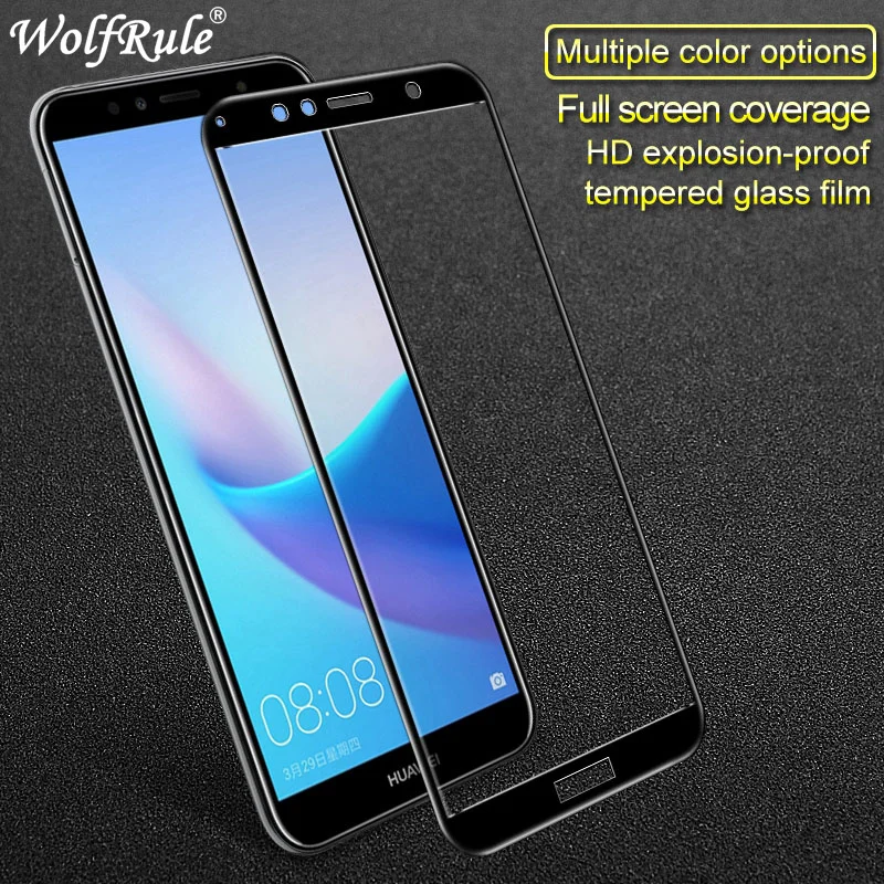 Закаленное стекло с полным покрытием для Huawei Honor 7C на протектор экрана 9H HD пленка