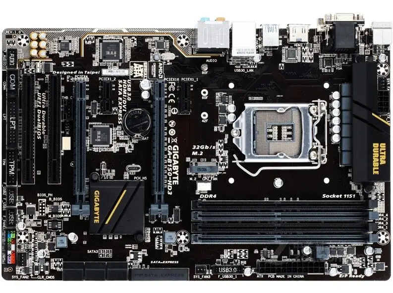 Для Gigabyte GA B150 HD3 оригинальная б/у материнская плата Φ Socket LGA 1151 DDR4 USB3.0