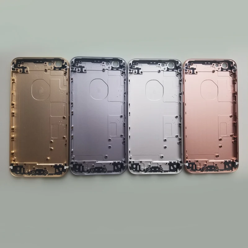 AAA+ Корпус для iPhone 6G 6 S задняя крышка батарейного отсека задняя дверь Чехол средняя панель Черный Запасные части