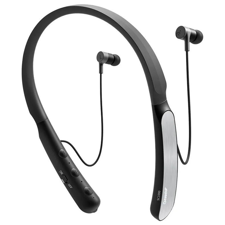 Somic SC1000 спортивные Bluetooth наушники с активным шумоподавлением шейным ремешком беспроводные наушники гарнитура для телефонов и музыки