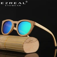 ezreal new bamboo sunglasses men wooden sun glasses women brand designer mirror original wood glasses oculos de sol masculino