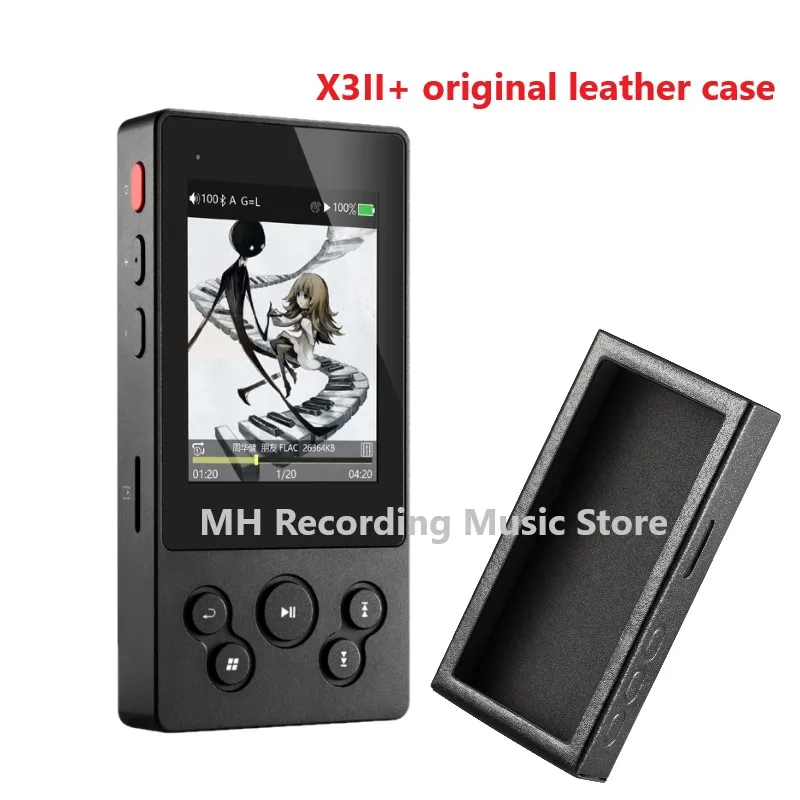 with leather case XDUOO X3II X3 II AK4490 USB DAC Bluetooth портативный HD MP3/WAV/FLAC музыкальный плеер DSD128 Hiby Link встроенный контроль - Цвет: with leather case