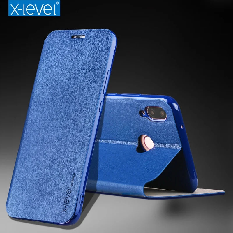 Роскошный чехол X Level в деловом стиле из искусственной кожи для huawei P20 Lite флип Nova
