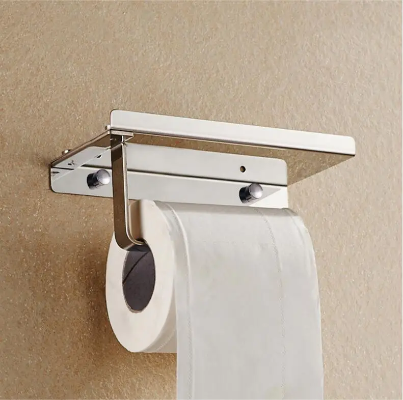 Высокое качество набор для ванной комнаты держатель туалетной бумаги с полкой из