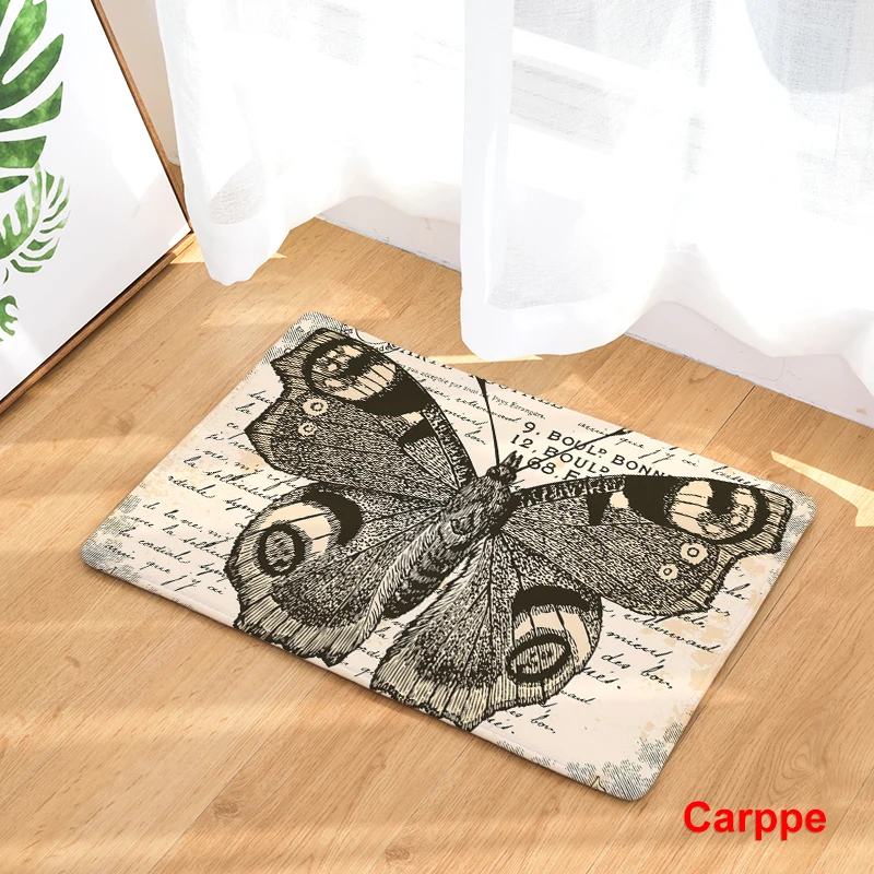 Приветственный напольный коврик с принтом бабочки для спальни входные ковры 40x60