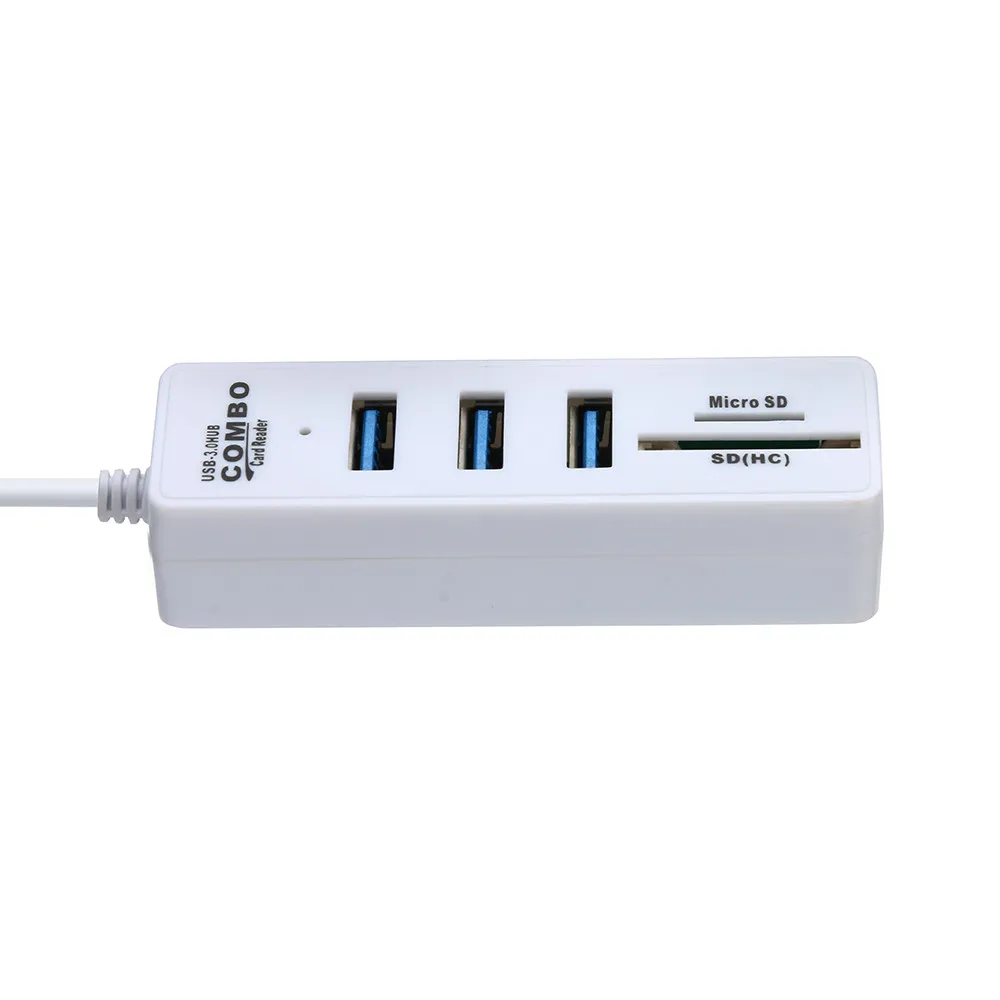 CARPRIE USB концентратор Высокоскоростной 2 в 1 USB 3,1 OTG USB 3,0 концентратор разветвитель комбо 3 порта SD/TF кардридер белый черный USB 3,0 концентратор 12 см
