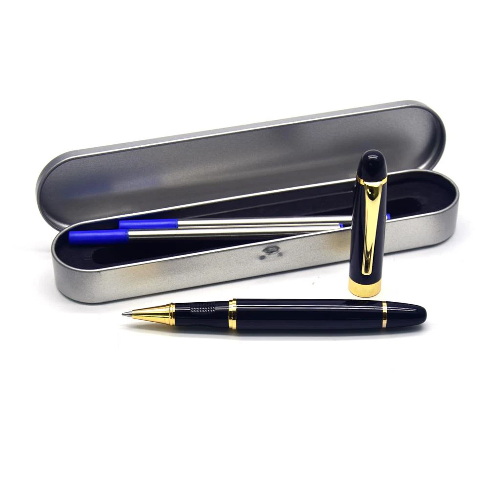 Black Gift-black ink Guoyi A316 Новая Металлическая гелевая ручка, красная, черная, для обучения, офиса, школы, канцелярские принадлежности, подарок, роскошная ручка и отель, шариковая ручка для бизнеса - Цвет: Black Gift-black ink