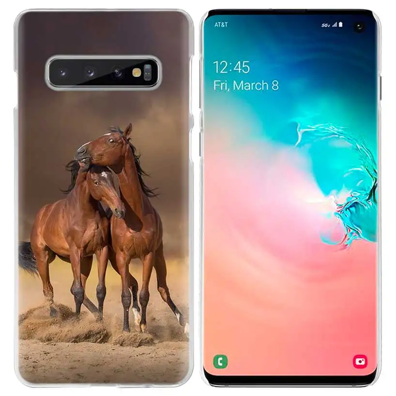 Horse чехол в виде животного для samsung Galaxy S10 5G S10e S9 S8 M30 M20 M10 J4 J6 плюс J8 Note 8 9 чистой твёрдой ПВХ чехол для телефона Fundas