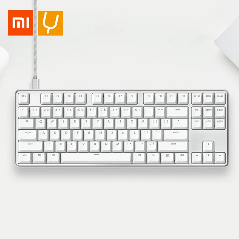 XiaoMi клавиатура Yuemi Pro MK02 87 клавиш NKRO Вишневый переключатель раскладной Алюминиевый сплав USB Проводная Механическая клавиатура