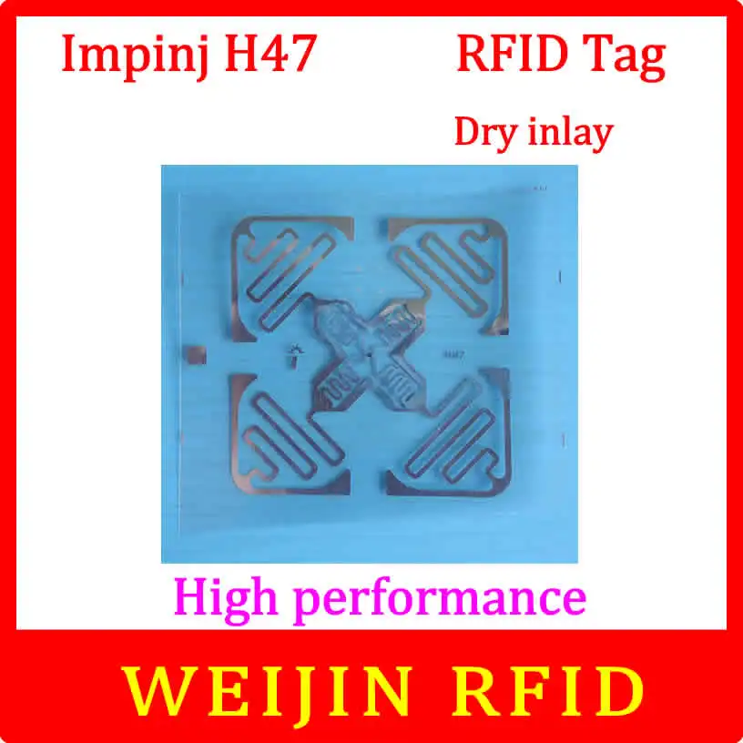 Impinj 860 960 МГц UHF RFID сухая инкрустация 915M Monza4 EPC H47 можно использовать для меток и