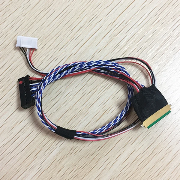 Универсальный 1ch 6 бит 40 контактов lvds кабель 300 мм LP140WH1 кабель для экрана 0,5 мм шаг для ЖК-дисплея DIY v56 3663