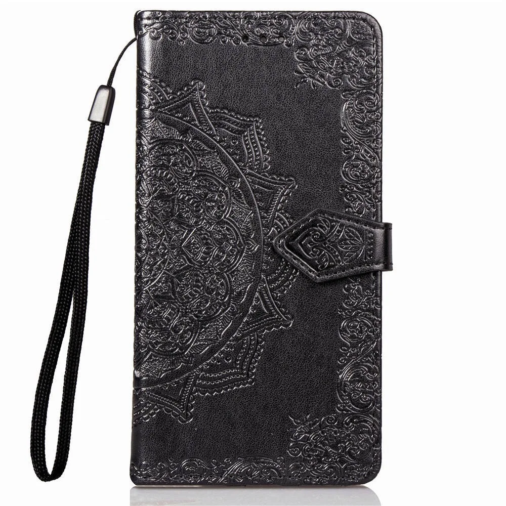 1Black 3D цветок кожаный чехол для Meizu Note 8 9 V8 Pro M8 Lite 16S 16X C9 Pro A5 M5C M710h X8 U10 U20 M3E E2 E3 мягкий чехол для мобильного телефона чехол - Цвет: 1Black