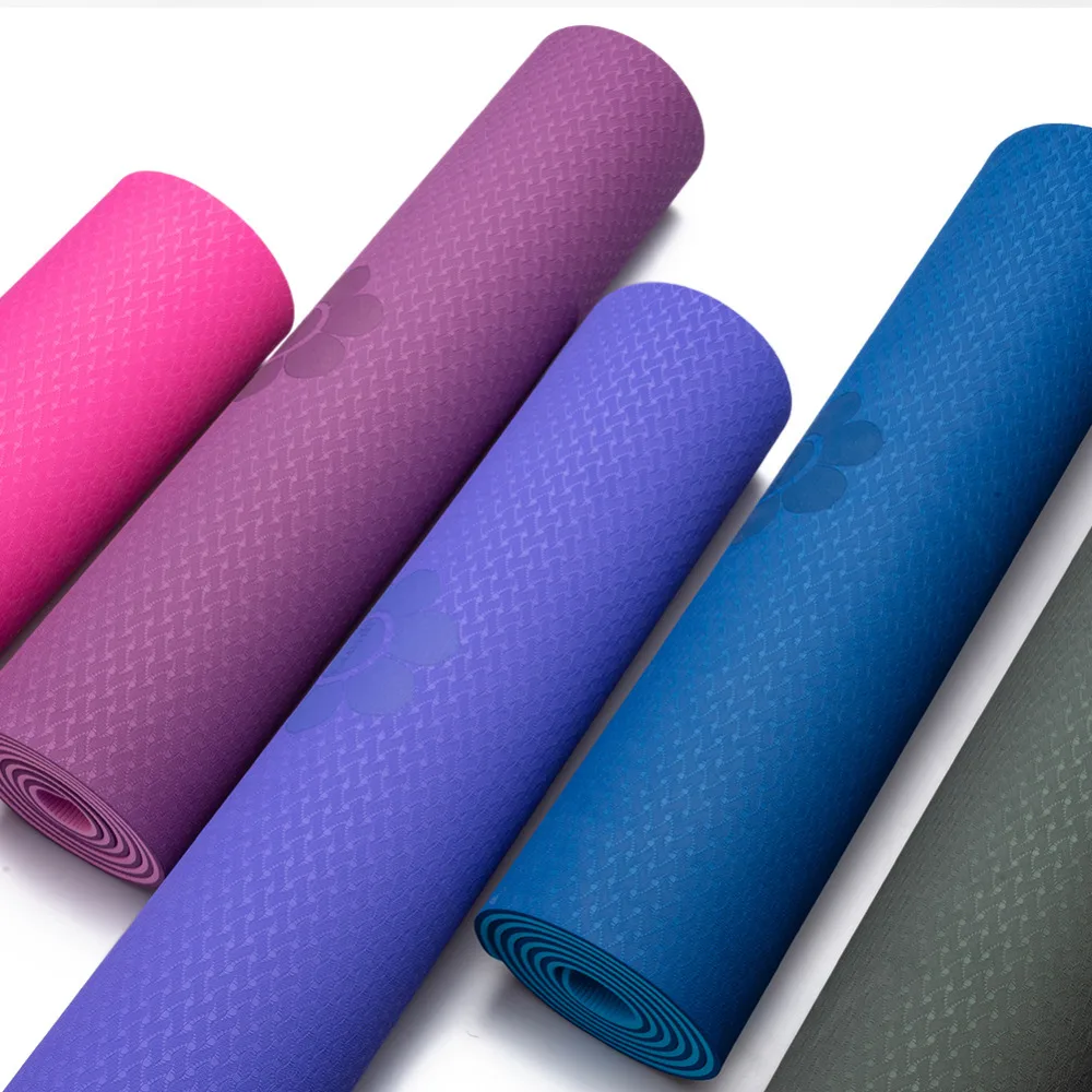 Коврик для йоги Одноцветный нескользящий коврик из термополиуретана занятий