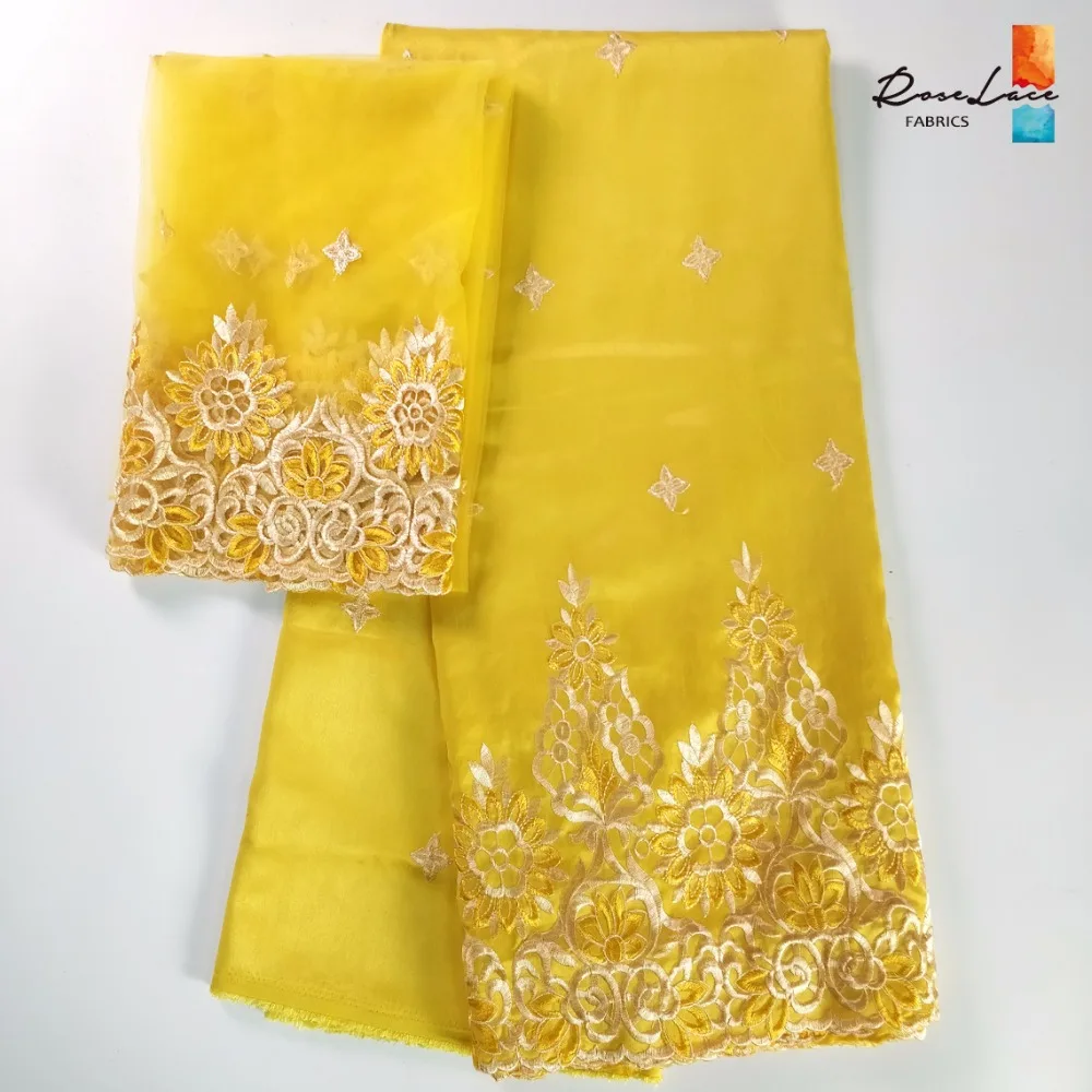 Африканская нигерийская кружевная ткань George с блузкой нигерийский гипюр