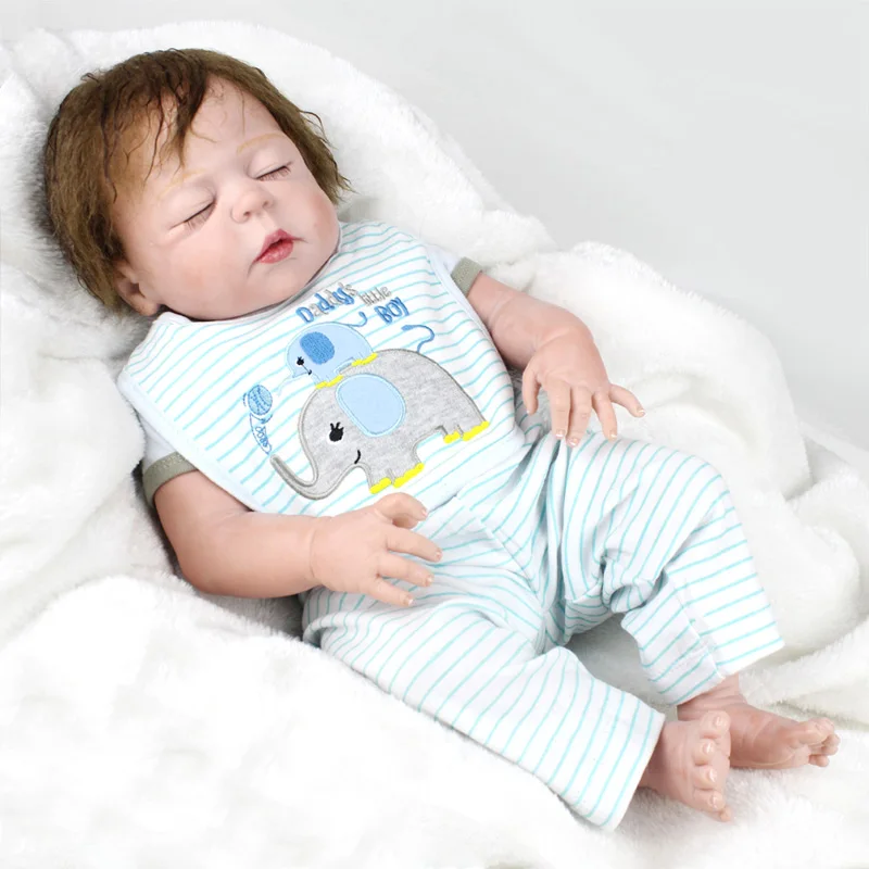 23 &quot57 см силиконовая кукла для новорожденных мальчиков bebe reborn menino bonecas подарок