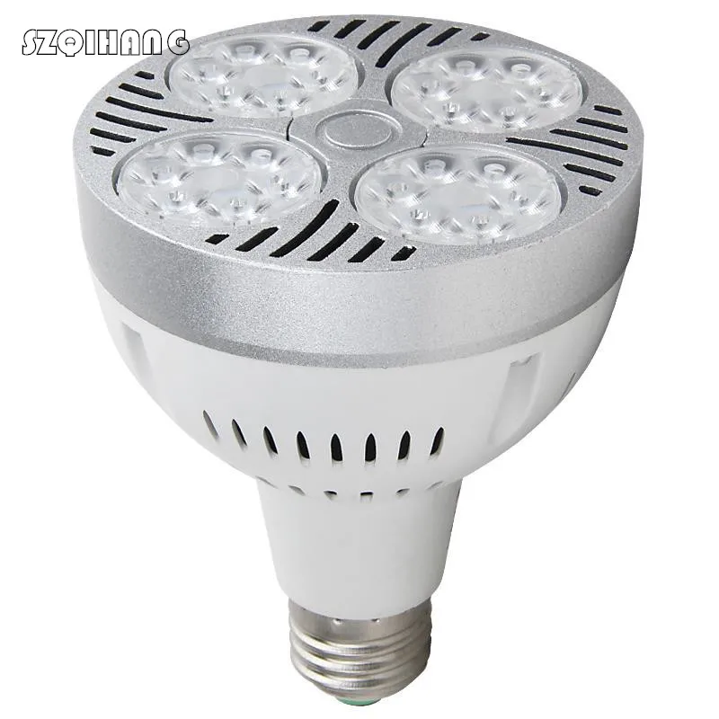 AC85-265V E27 PAR30 светодиодный светильник 40 Вт Ультра яркий светодиодный светильник Lampara встроенный вентилятор охлаждения для трекового освещения светильник прожектор