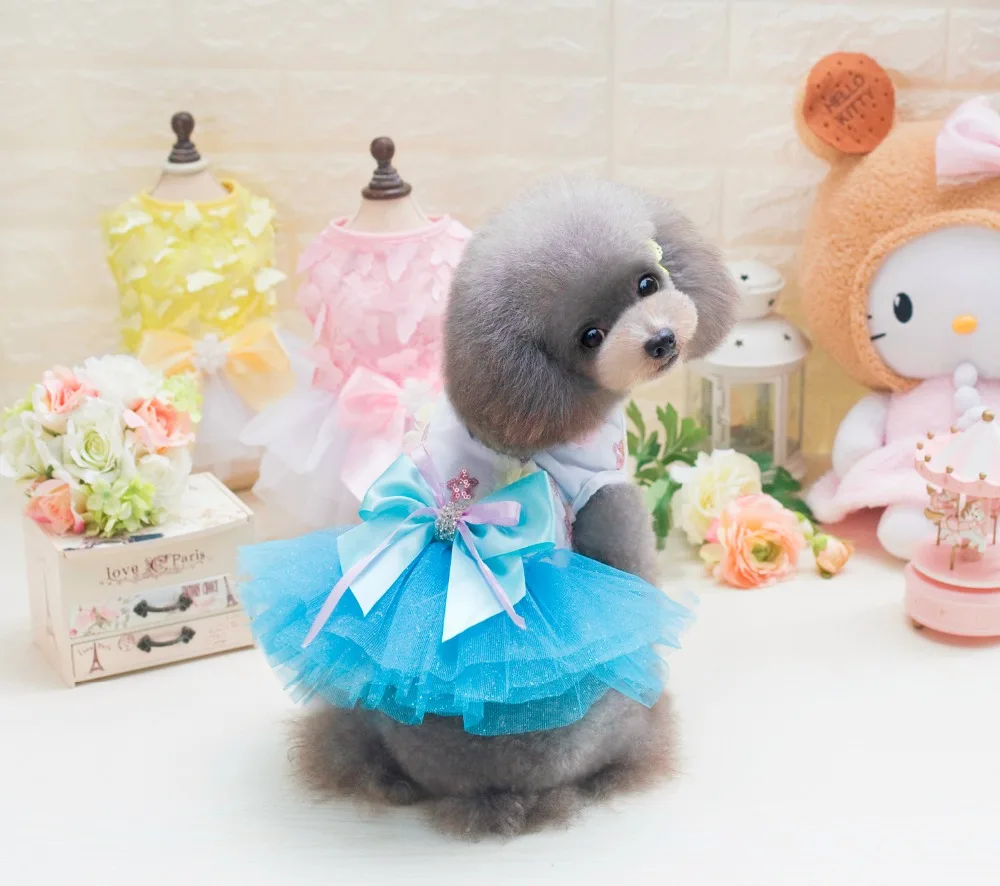 New Coming Sweet Candy Style Pet Dogs Summer Dress Small Puppy Clothing Size From XS To XL | Дом и сад