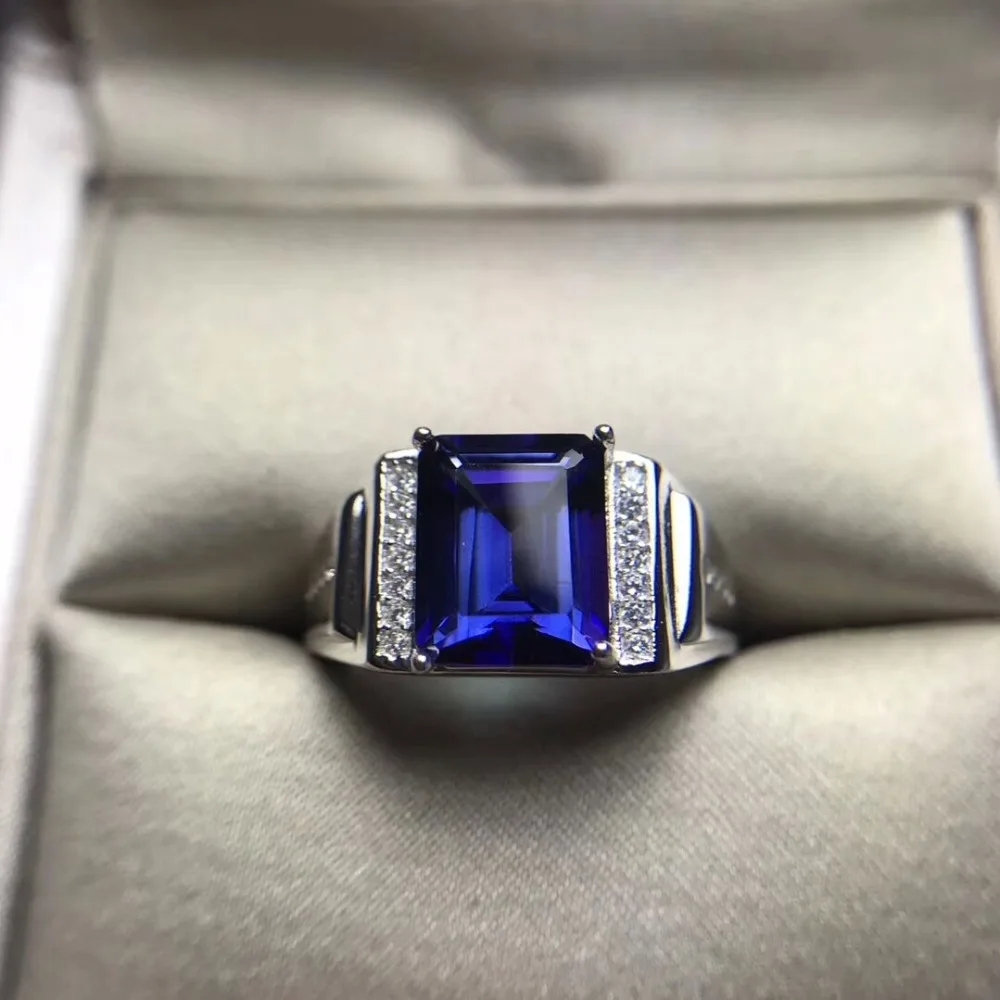Мужское кольцо из серебра 925 пробы с натуральным топазом|ring male|natural topaz925 ring |