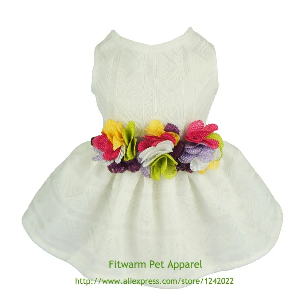 Fitwarm элегантный цветочный сарафан для собак Свадебные платья домашних животных