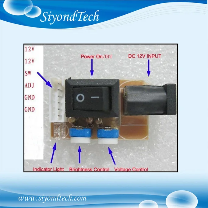 Бесплатная доставка! 100% новая CCFL лампа и инвертор Тестер 12V DC вход высокое