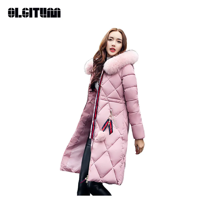 Новинка 2020 зимнее пальто для женщин большой мех утолщенная строчка тонкое