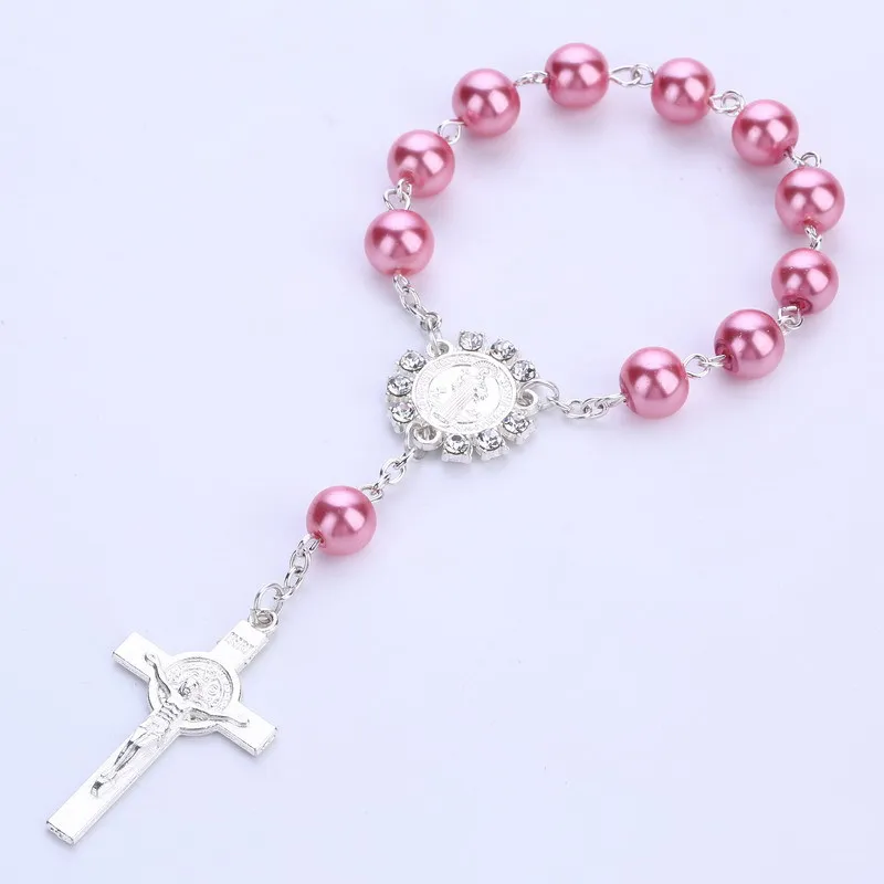 

Cross pendant rosary bracelet Catholic wedding rosary catholic cross wholesale