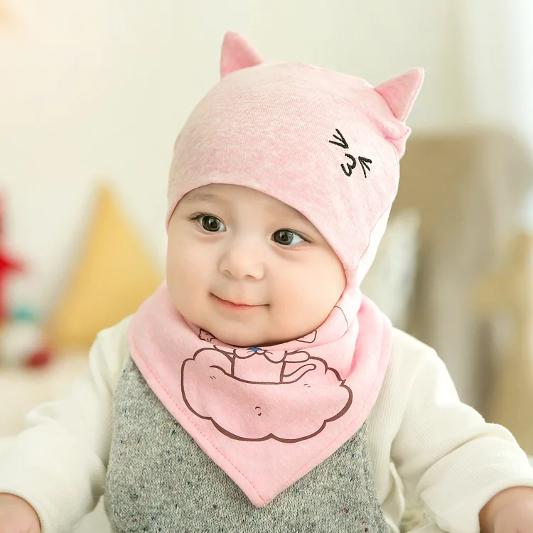 2 шт./компл. шапка для новорожденных нагрудники baby muts для детей для маленьких мальчиков и девочек с капюшоном, детская шапочка шапка для малышей капота для мальчиков и девочек; мягкие Шапки+ наборы с шарфом